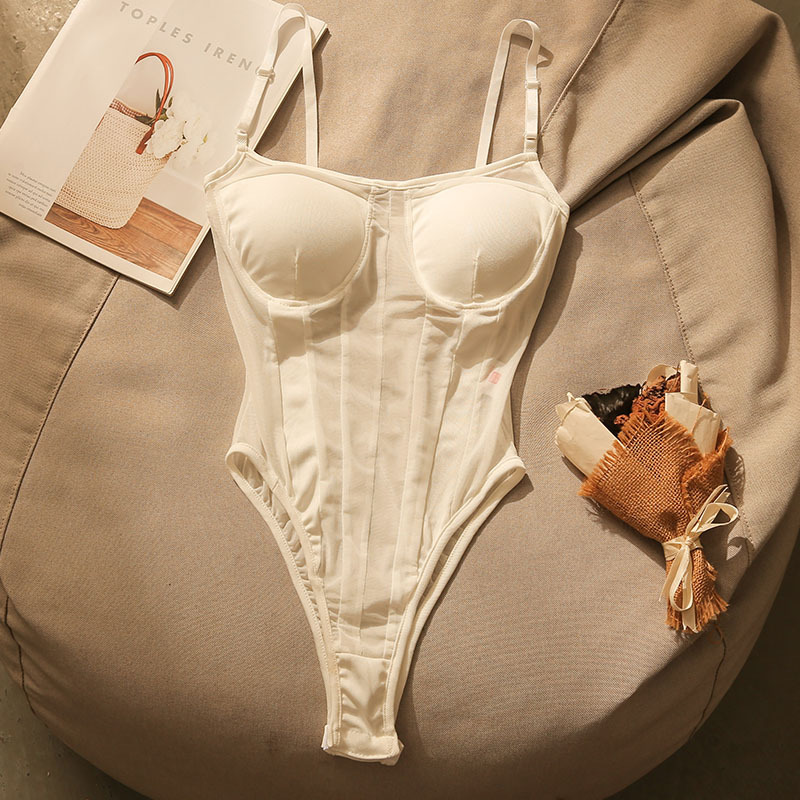 Sexy and Sweet Sexy White Jumpsuit Suspender Women's Summer 2024 New Slim and High-End Jumpsuit Top