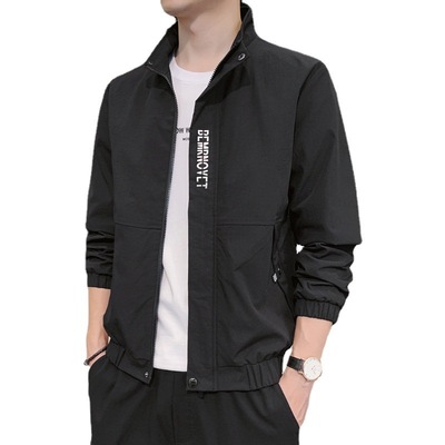 2021新款春秋工装休闲上衣透气宽松外套男士夹克韩版潮流高端男装