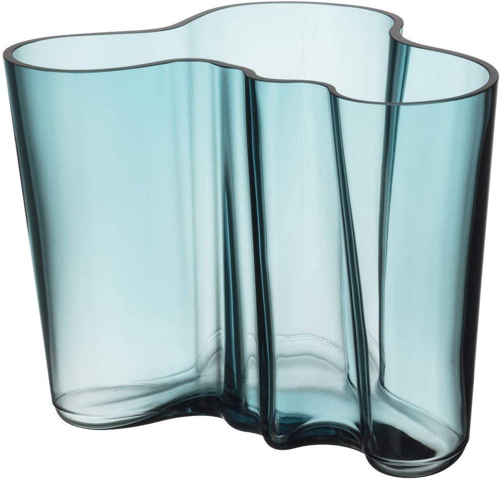 Iittala Alvar Aalto glass vase 160 mm sea blue
