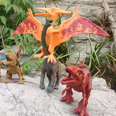 Simulation dinosaur model plastic animal boy toy Rex Triceratops spiny back pterosaur birthday gift