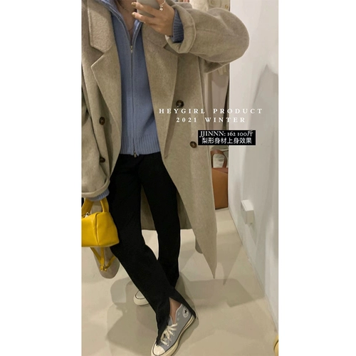 Стеганое шерстяное пальто, куртка, коллекция 2022, увеличенная толщина, подходит для подростков