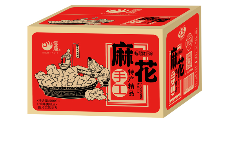 【零趣】小麻花独立包装整箱500g