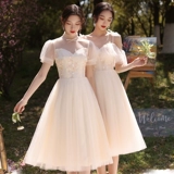 Зимнее длинное платье подружки невесты для школьников, коллекция 2023, средней длины, длина макси