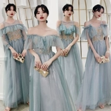 Платье подружки невесты, длинное вечернее платье, коллекция 2023, по фигуре