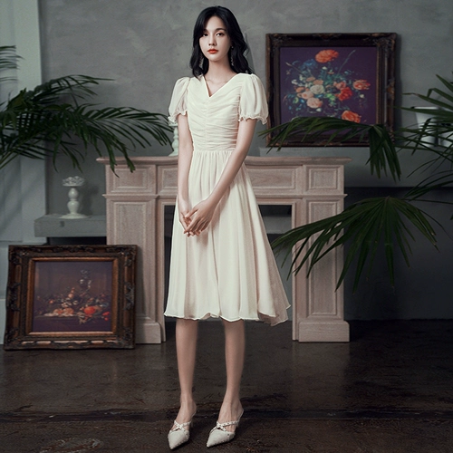 Летнее платье подружки невесты, длинное вечернее платье, коллекция 2022, цвета шампанского, средней длины, длина макси