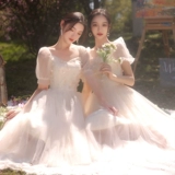 Зимнее длинное платье подружки невесты для школьников, коллекция 2023, средней длины, длина макси