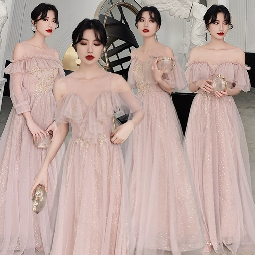 Зимнее длинное платье подружки невесты, коллекция 2023, по фигуре, простой крой