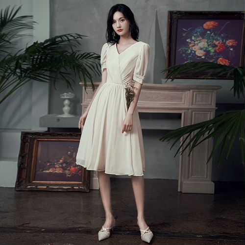 Летнее платье подружки невесты, длинное вечернее платье, коллекция 2022, цвета шампанского, средней длины, длина макси