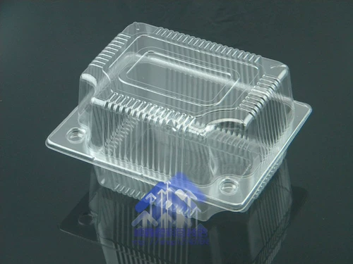 [一次性餐盒塑料透明点心盒中号西点蛋糕盒 食品烘焙盒HY-02 100个]