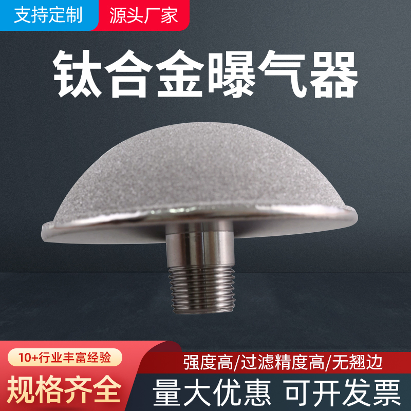 Titanium Alloy Ozone Aerator Tube Flat Plate Disc Type Aeration Head Stainless Steel 304/316 Material Spherical Type