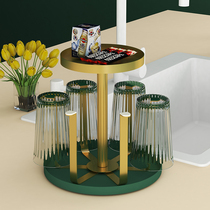 Cup holder upside down light luxury water Cup tray household living room red wine tea cup glass cup storage rack drain rack