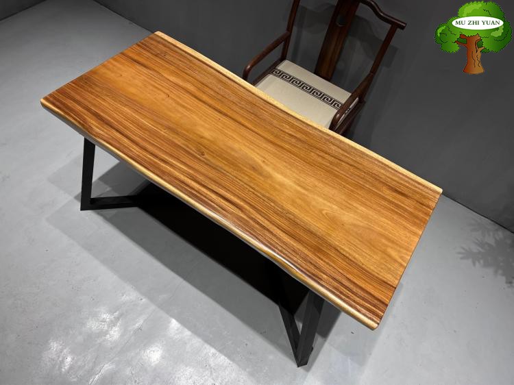 South American walnut solid wood slab 150*68*7 natural side tea table dining table tea table desk conference table boss