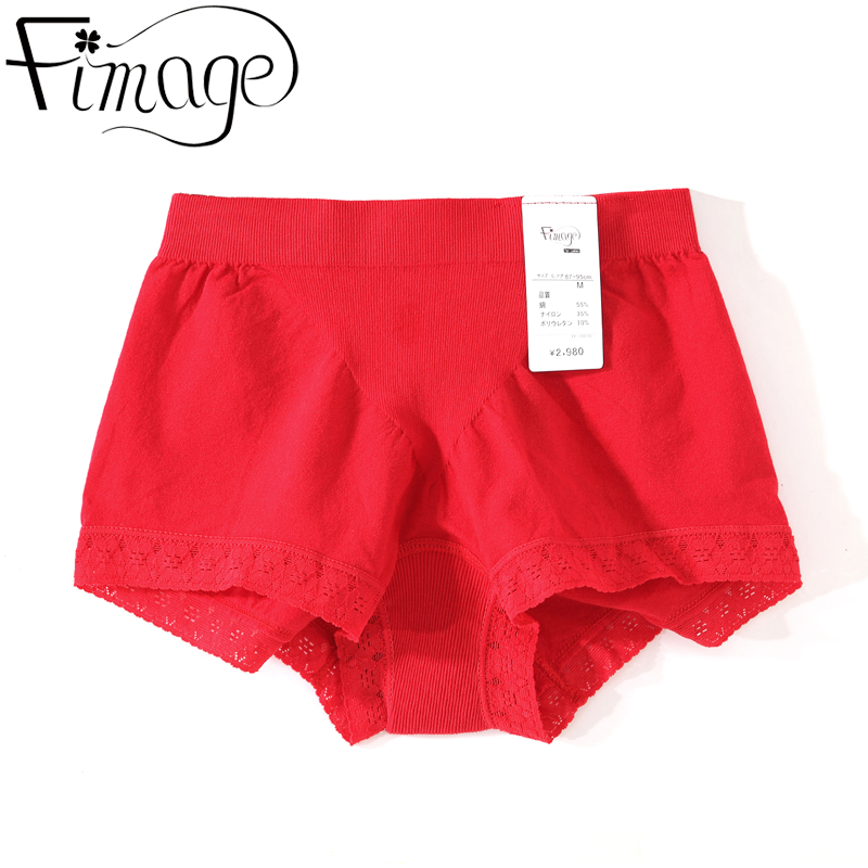 Fimage có một phụ nữ bông 裆 giữa eo tummy hip góc phẳng đồ lót bông vải sexy ren quần short