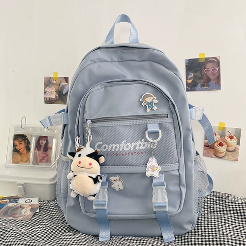 Вместительный и большой школьный рюкзак, брендовая японская сумка через плечо, в корейском стиле, подходит для студента