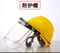 Helmet Full face welding protective mask Anti-impact anti-splash welder special head-mounted transparent PC screen