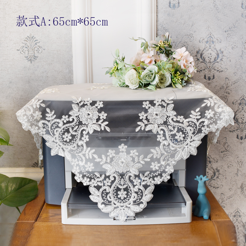 Printer cover lace multi-purpose cover towel microwave oven table lamp bedside table cover cloth European lace small square
