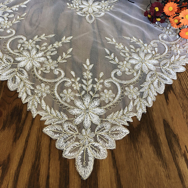 ຜ້າຄຸມແບບເອີຣົບ lace lace embroidery bedside table cover tablecloth air conditioning coffee table wardrobe TV multi-purpose dust cover