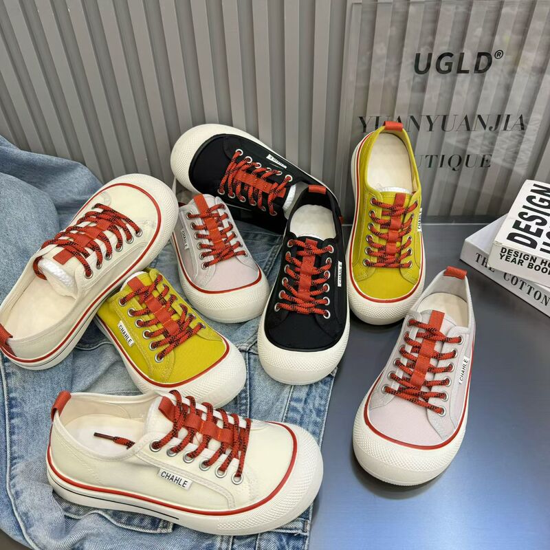 Korean Style Mango Toe Color-Blocked Ice Silk Mesh Casual Shoes for Women 2026 Spring New Versatile Comfortable Breathable Slimming Sneakers Korean Style Mango Toe Color-Blocked Ice Silk Mesh Casual Shoes for Women 2026 Spring New Versatile Comfortable Breathable Slimming Sneakers