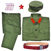 65-style military suit indeed good polyester card old-fashioned military uniform military fan nostalgic veteran party performance uniform green military uniform