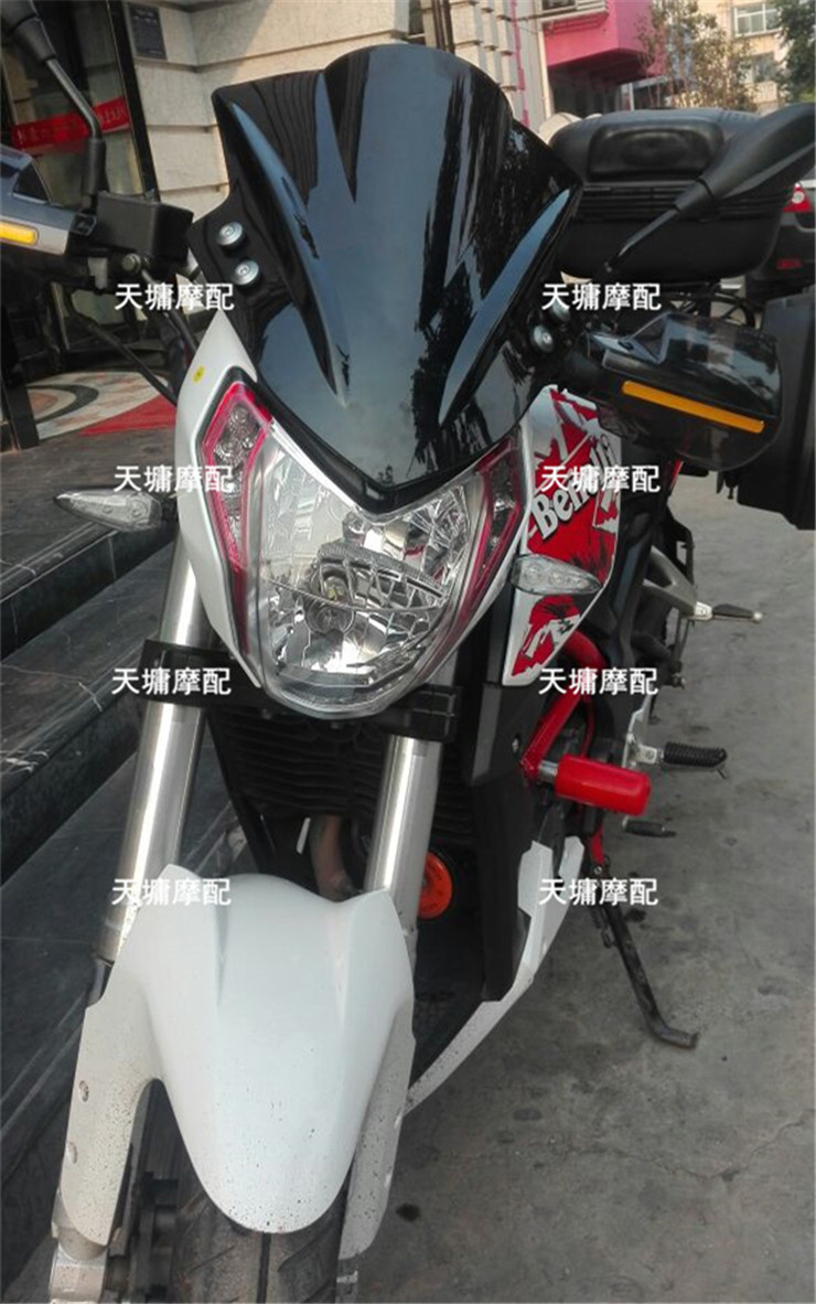 Đường phố xe phổ kính chắn gió phía trước xe gắn máy kính chắn gió kính sửa đổi với khung gió Kính chắn gió xe máy Yamaha
