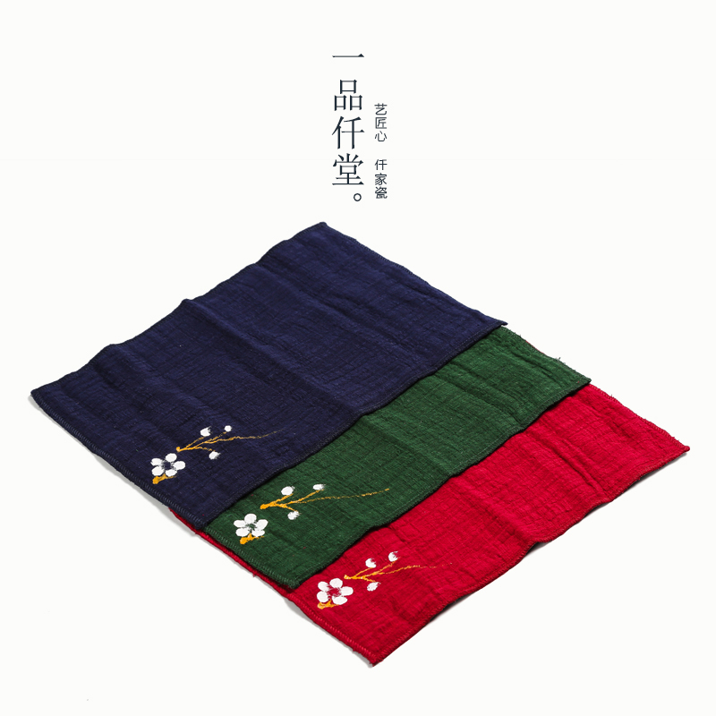 Yipin # $hand - made cotton tea towel upset a pot of insulation absorbent cloth kung fu tea tea table ChaGa bamboo