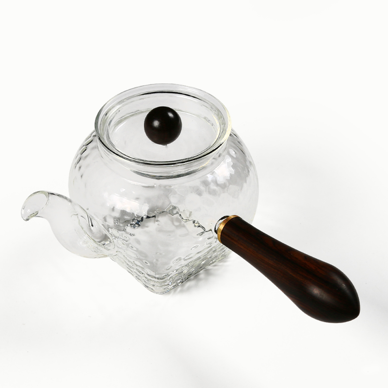 Yipin thousand hall glass hammer heat - resisting teapot side spend pot of household filter teapot with thick transparent teapot