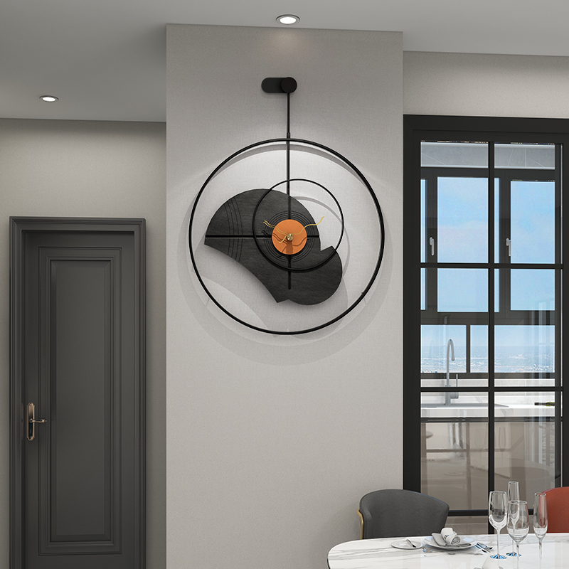 Personality clock art watch wall watch living room wall clock household fashion creativity modern Red Stone clock