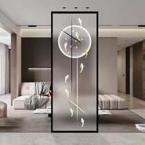 Tempered art glass entry living room screen partition wall restaurant bathroom blocking entrance modern minimalist style