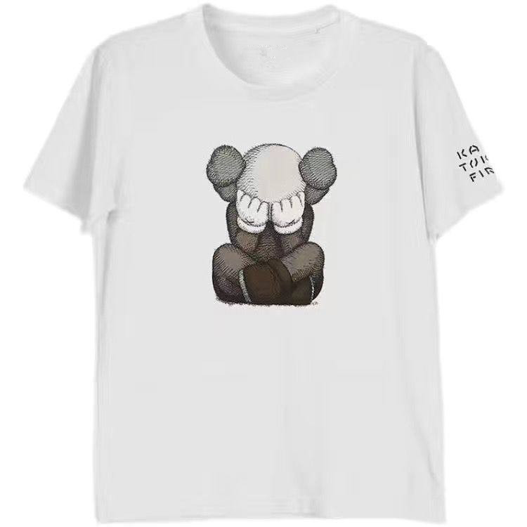 Spot 2021 New Kaws Sesame Street Joint Series Art Trendy Men and Women Same Style Short-Sleeved T-Shirt Couple Style