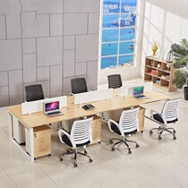 Foshan 1m2m work desk staff office desk staff table and chair with cabinet with drawer single double four or six eight furniture