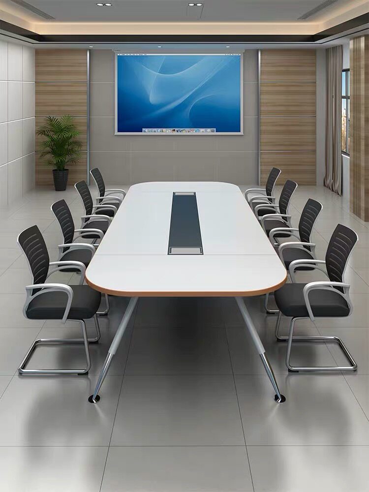 Brief Modern Company Meeting Table Large Small Long Table Training Table Negotiation Table And Chairs Combination Meeting Office Furniture