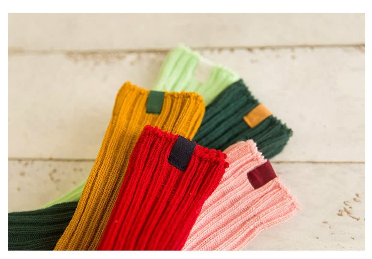 Trẻ em vớ cao ống cotton dày bé trai và bé gái đống vớ của Hàn Quốc mô hình mùa xuân và mùa thu bé gái mùa thu vớ tất dài cho bé sơ sinh