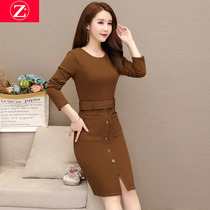 Your wife's early autumn skirt 2021 new spring and autumn women's small mother high-end temperament dress