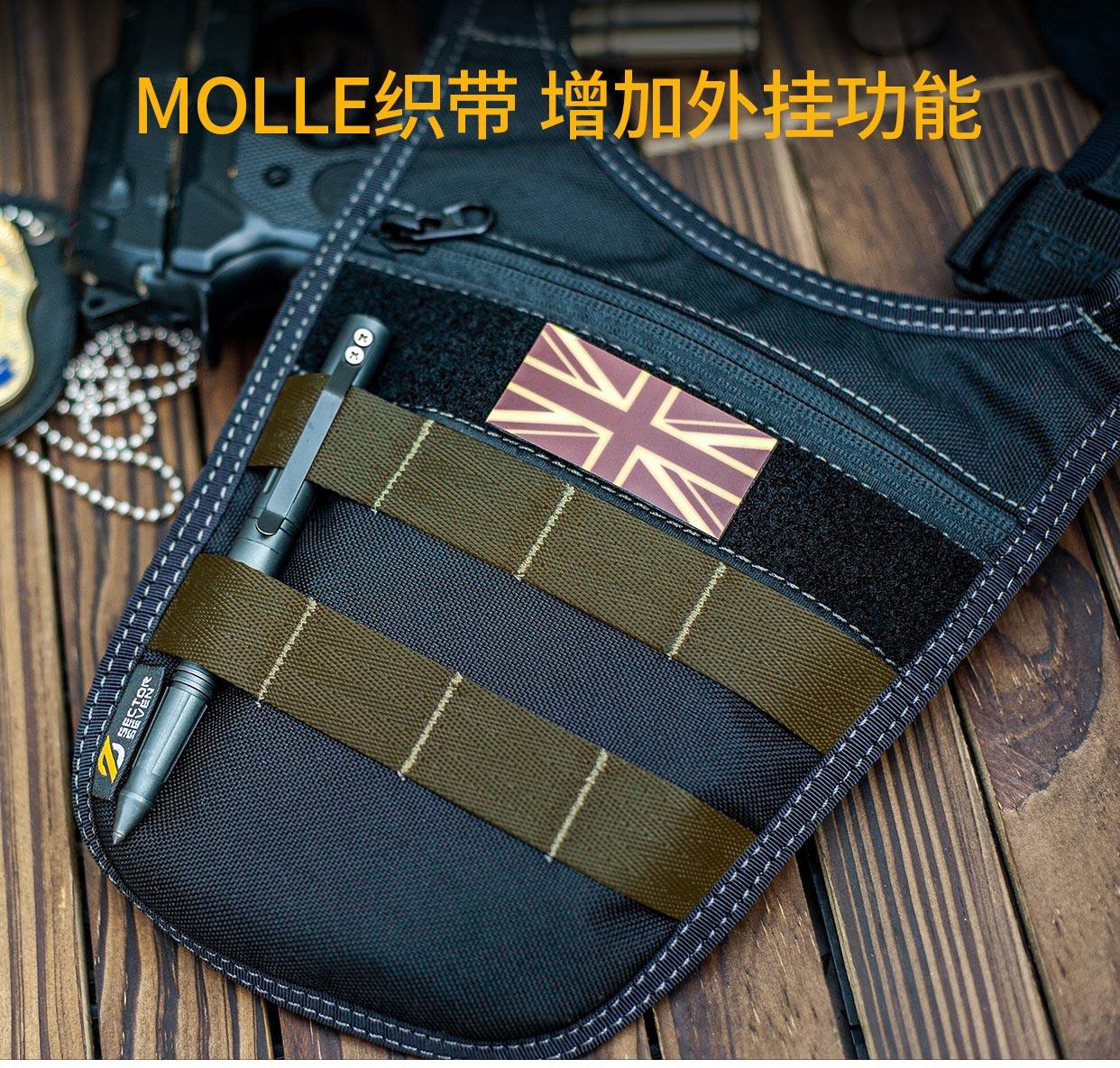 Portefeuille Sous Les Bras En Cuir PU – Vintage, Multi-poches, Bandoulière Réglable, Pour Tous Les Jours