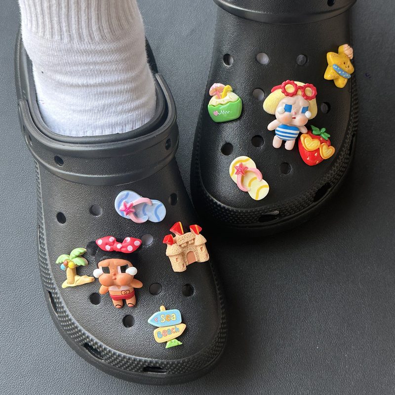 Crocs Shoe Accessories, Swimsuit, Crying Baby Shoes, Flower, Bubble Mart Beach Shoes, Flower DIY Accessories, Compatible with Crocs Shoe Charms