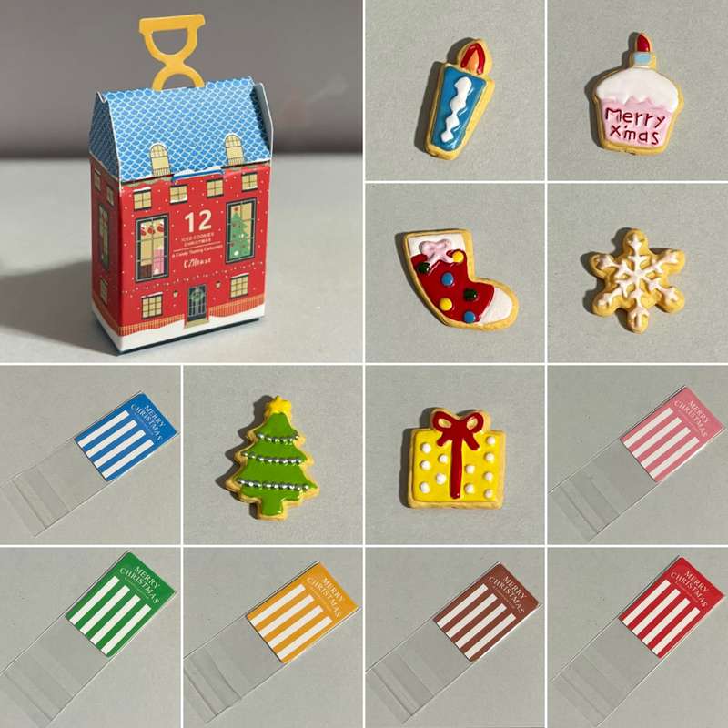 Miniature Christmas Cookies, Candles, Socks, Christmas Tree, Snowflakes, Gifts, Cakes, Bags for Cookies, Toy Ornaments