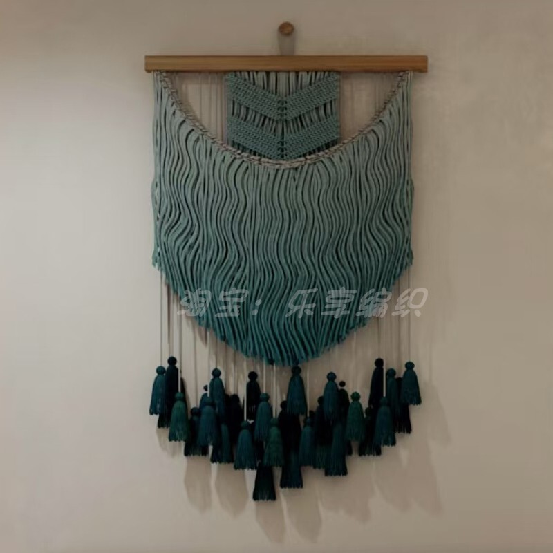 Handmade Woven Tapestry Wall Hanging Wabi-Sabi Style Decoration Vintage Moroccan Mural Living Room Homestay Background