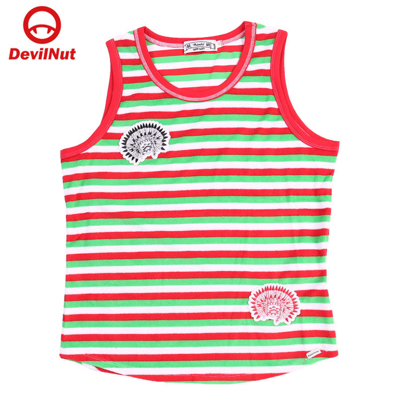 DEVIL NUT Tide Devil Female Cozy Leisure Workwear Strip Vest MANDA SFV