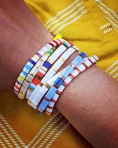 Japanese Tila miyuki beaded color personality thin bracelet summer color ins Bohemian wind