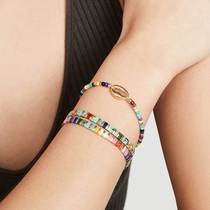 Japanese Tila miyuki beaded color personality bracelet female summer color ins Bohemia