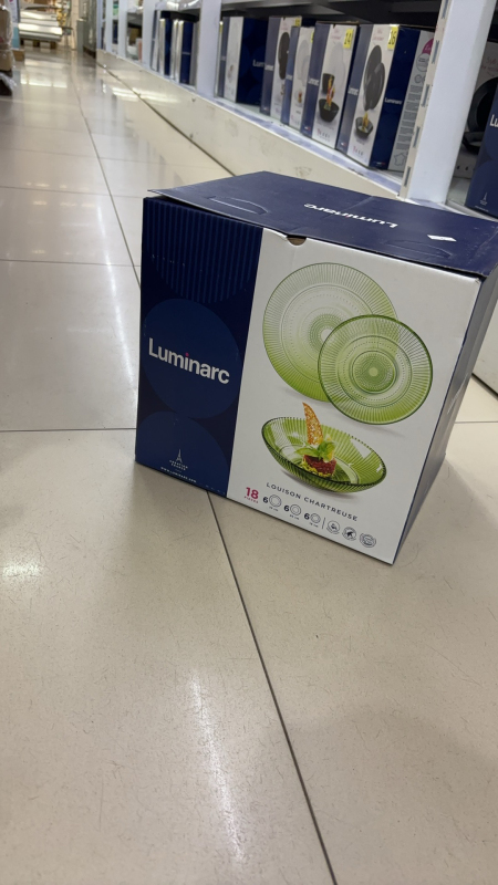 French Imported Luminarc Tempered Glass Tableware Set Luminarc Colorful Heat-Resistant Tempered Glass Tableware
