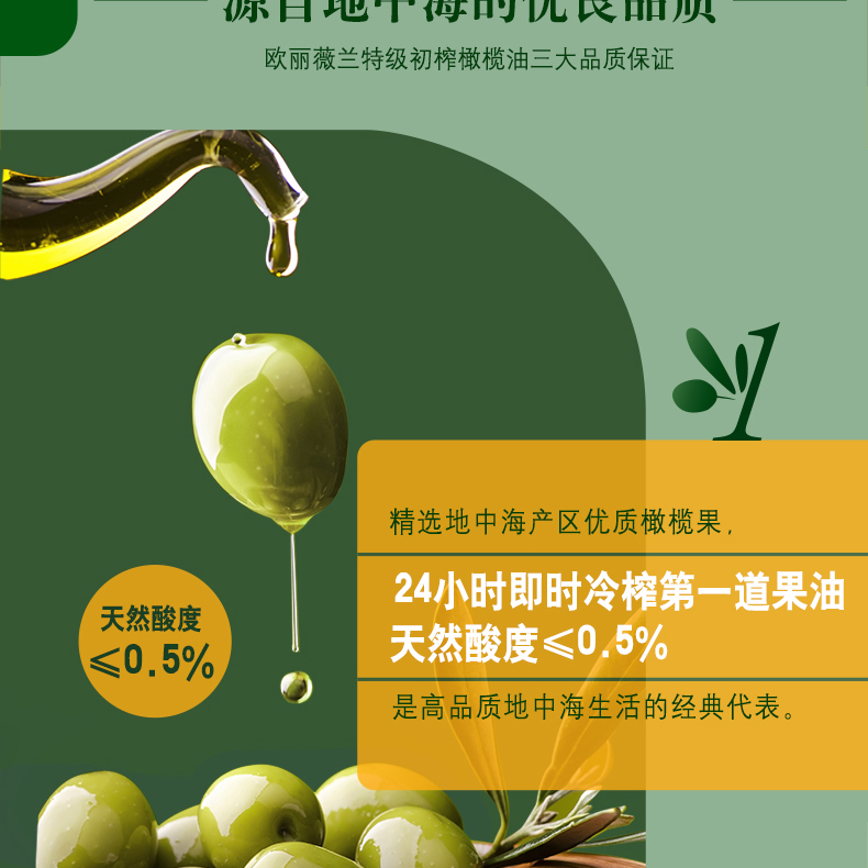 欧丽薇兰 特级初榨橄榄油 750ml*2瓶 高端定制礼盒 图8