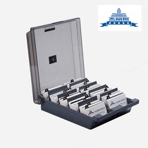  Jeris large-capacity business card box two-piece box 1000 pieces of double-row batch classification and sorting business card cards bank card membership card storage box can put 10*6 cards