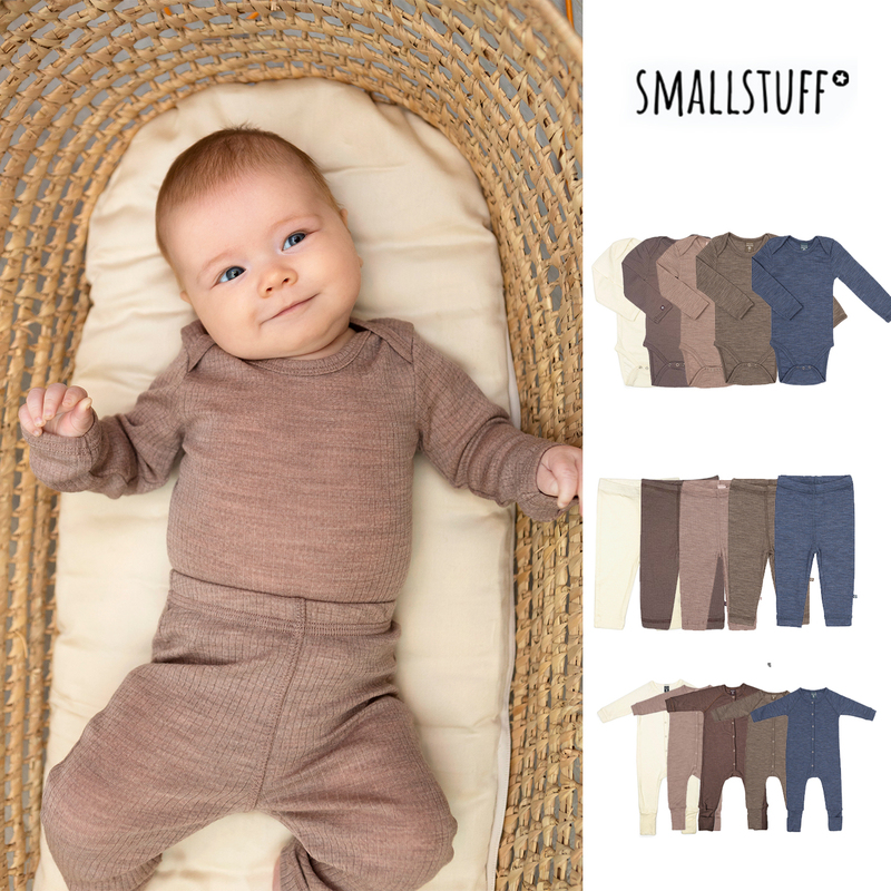 Danish Smallstuff Baby Wool Romper Autumn Pants One-Piece Striped Romper