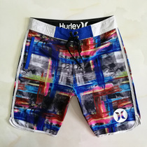 hurley stretch quick-drying beach pants mens plus size seaside surf pants swim trunks summer fashion casual five-point pants
