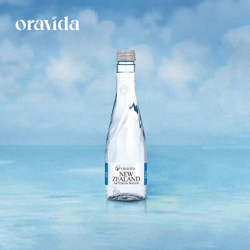 Lanville ORAVIDA New Zealand imports water bottles of natural mineral water glass bottles 750 ml
