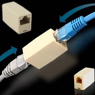 Manufacturer direct sales RJ45 straight through head network route extension head Internet connection head adapter network straight through