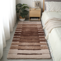 Ultra Soft Wire Woven Carpet Non-slip White Rubber Bottom Four Color Ensemble Striped Bedroom Bedside Mat non-print