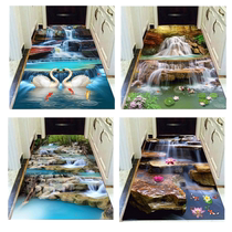 3D landscape painting pattern door hall corridor door cushion floor cushion bedroom bedside carpet kitchen toilet set to be rugged