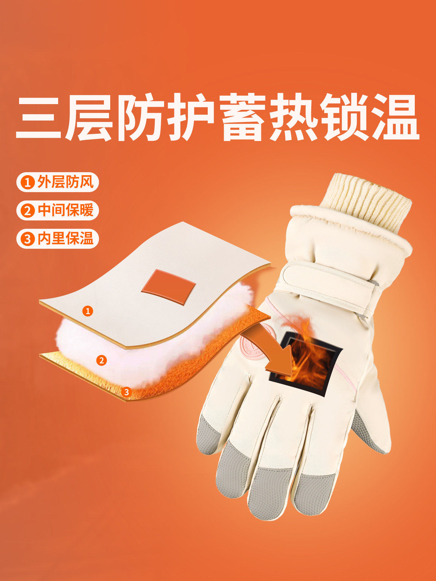 Gloves for Riding Motorcycles, for Women and Men, Winter, Cold-Proof, Waterproof, Windproof, Touchscreen, Warm, Cotton, Fleece-Lined, Thickened, for Electric Vehicles